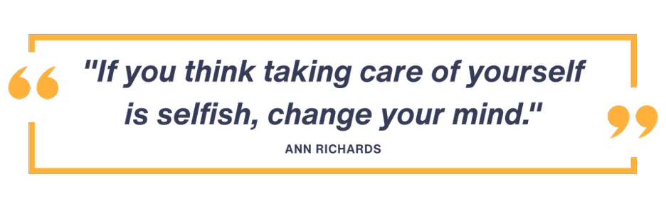 a quote about taking care of yourself being never selfish