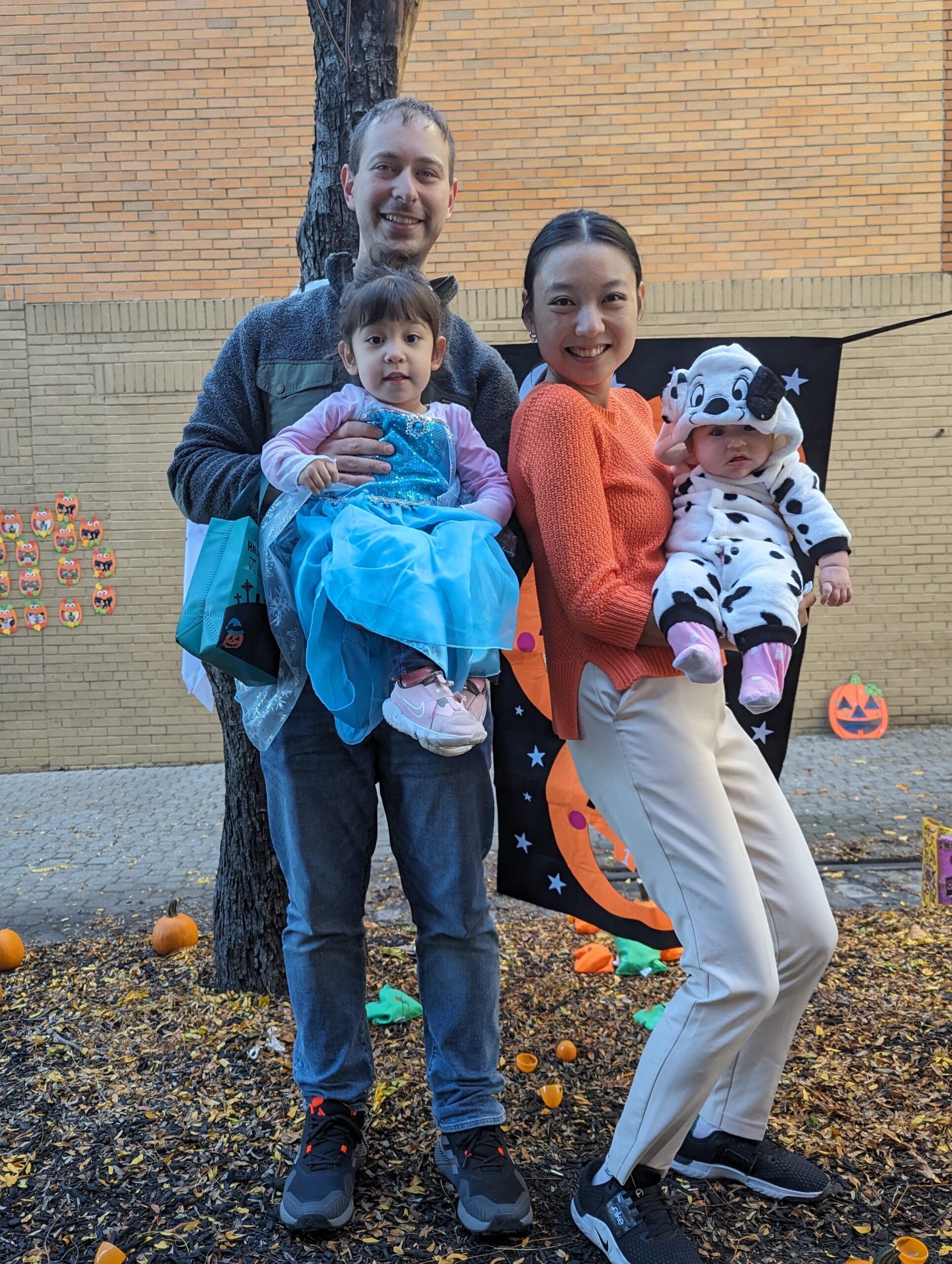 Hazel's family in the fall fest