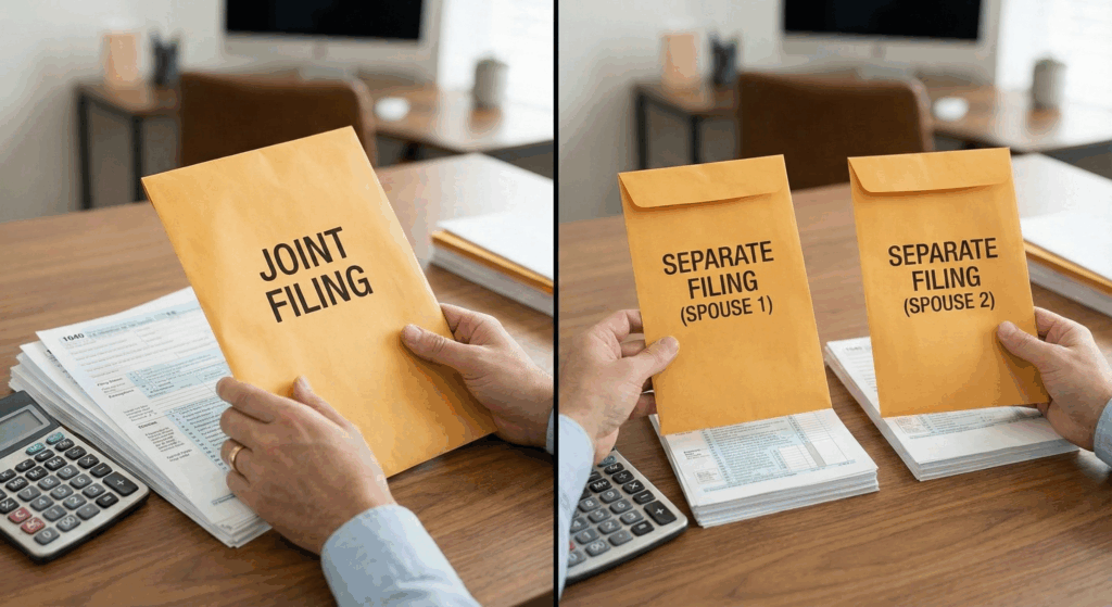 options to file jointly or separately as a couple