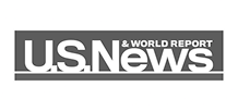 Logo of U.S. News & World Report, a prominent publication known for its news coverage, rankings, and analysis of various topics including education, health, and politics.