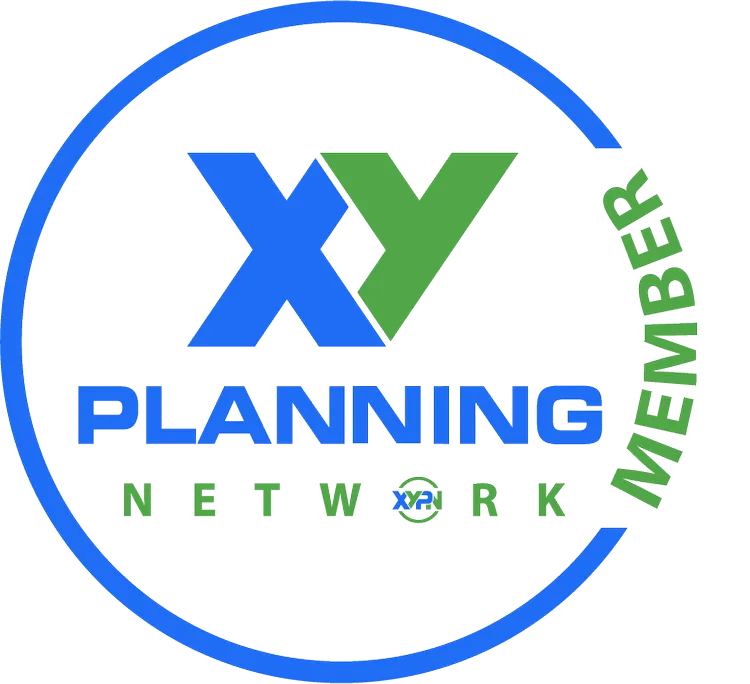 XY Planning Network member logo featuring blue and green colors, representing financial planning and advisory services for millennials.