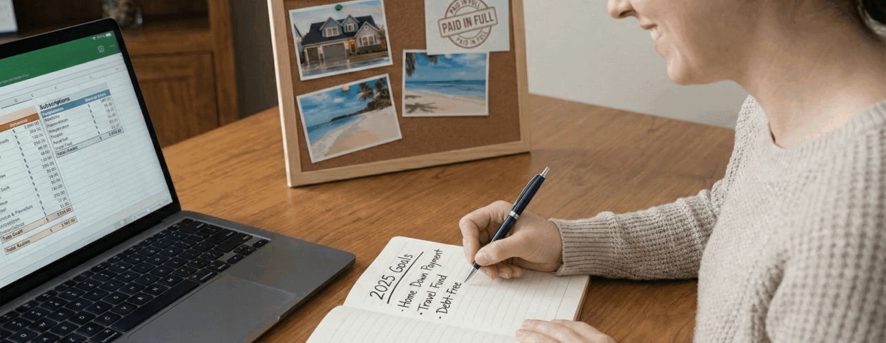 woman setting intentional goals for next year