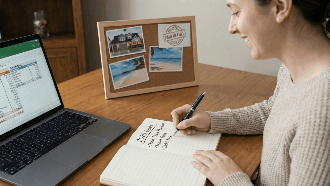 woman setting intentional goals for next year