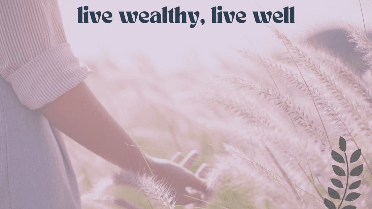 live wealthy, live well blog post